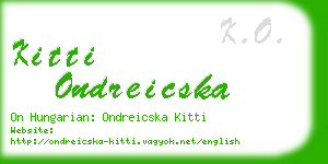 kitti ondreicska business card